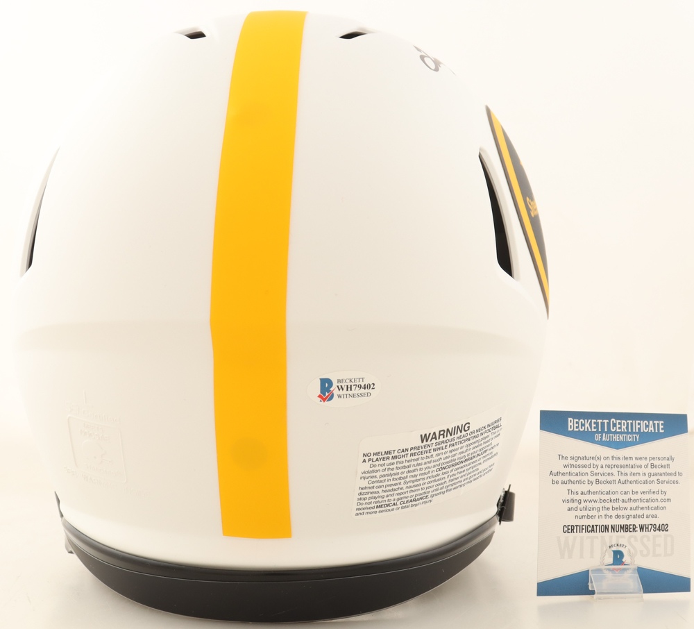 Terry Bradshaw Signed Steelers Full-Size Authentic On-Field Lunar Eclipse Alternate Speed Helmet (Beckett) at PristineAuction.com Terry Bradshaw Signed Steelers Full-Size Authentic On-Field Lunar Eclipse Alternate Speed Helmet (Beckett) at PristineAuction.com
