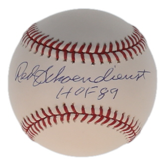 Red Schoendienst Signed OML Baseball Inscribed "HOF 89" (JSA) at PristineAuction.com Red Schoendienst Signed OML Baseball Inscribed "HOF 89" (JSA) at PristineAuction.com