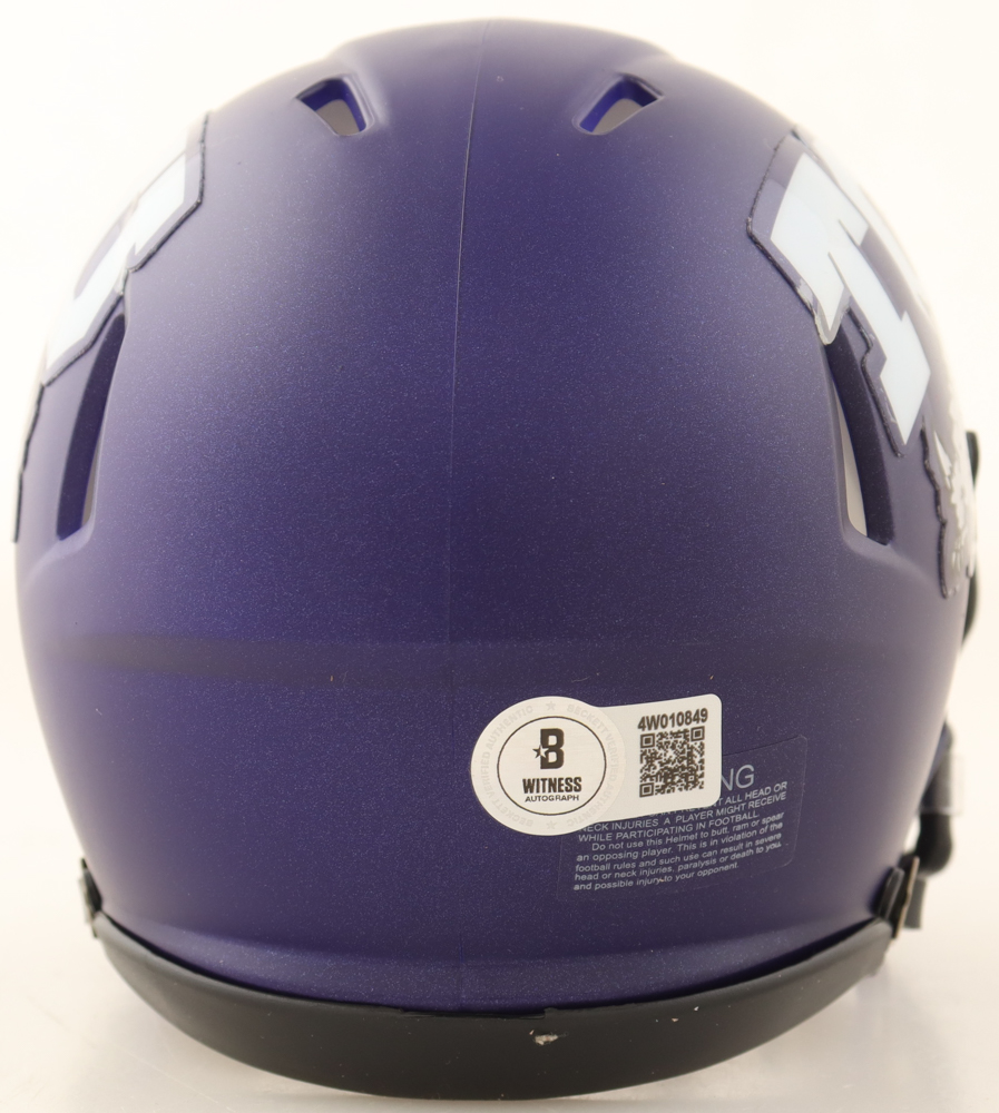 LaDainian Tomlinson Signed TCU Horned Frogs Speed Mini Helmet (Beckett) at PristineAuction.com LaDainian Tomlinson Signed TCU Horned Frogs Speed Mini Helmet (Beckett) at PristineAuction.com