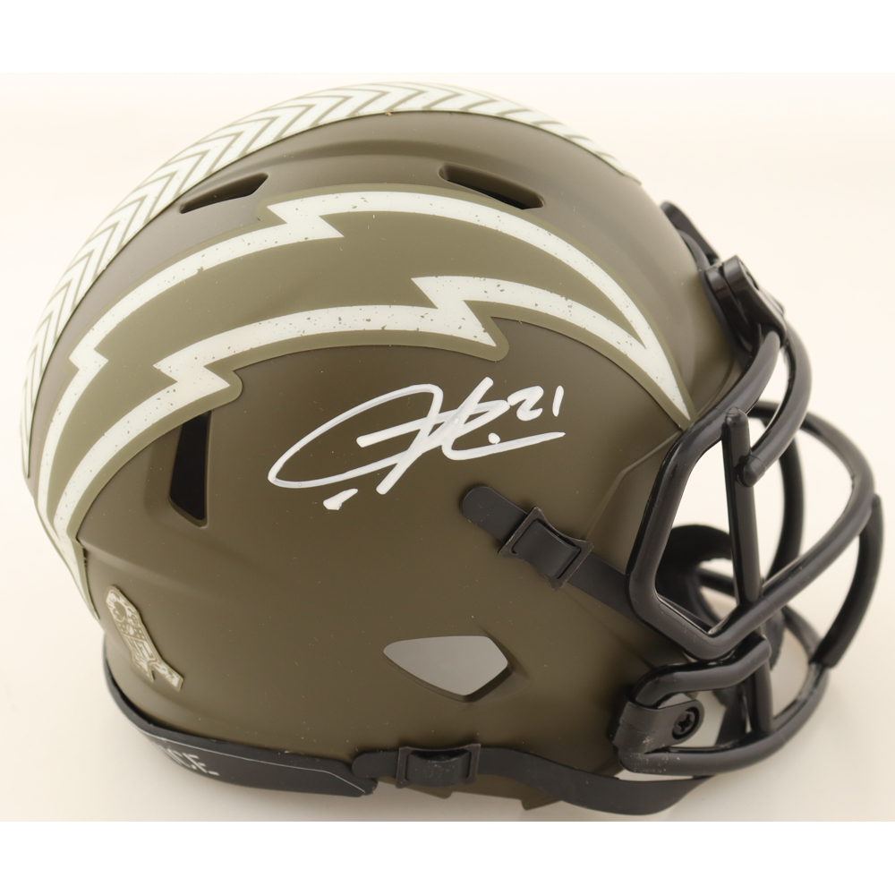 LaDainian Tomlinson Signed Chargers Salute to Service Alternate Speed Mini Helmet (Beckett) at PristineAuction.com