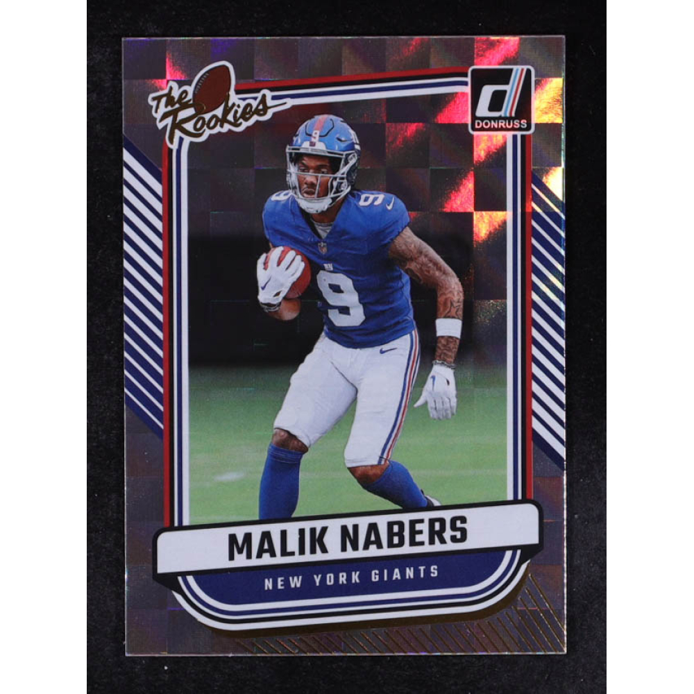 Malik Nabers 2024 Clearly Donruss Clearly The Rookies Mosaic #6 RC at PristineAuction.com
