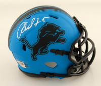 David Montgomery Signed Lions Rave Alternate Speed Mini Helmet (Fanatics) at PristineAuction.com