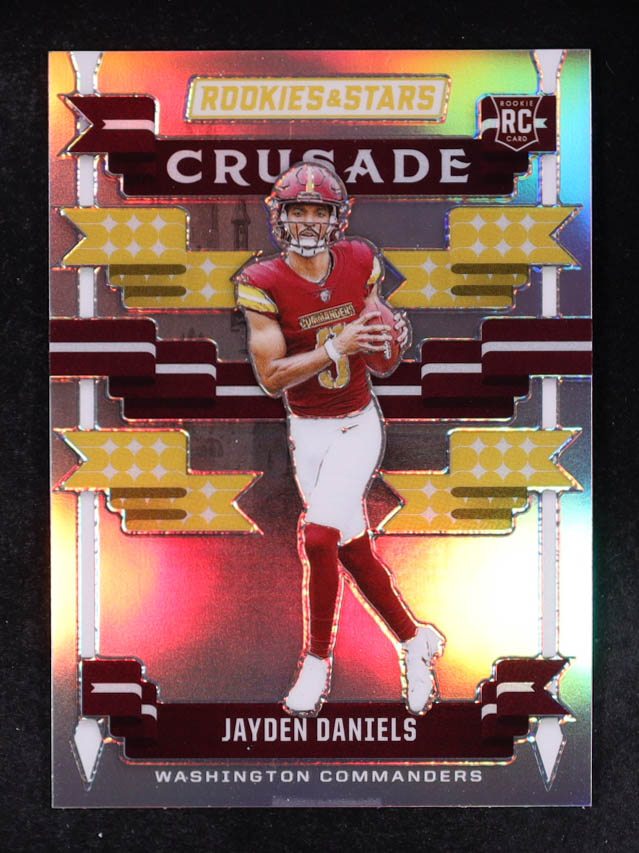 Jayden Daniels 2024 Rookies and Stars Crusade Silver #27 RC at PristineAuction.com Jayden Daniels 2024 Rookies and Stars Crusade Silver #27 RC at PristineAuction.com