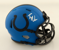 Tyler Warren Signed Colts Rave Alternate Speed Mini Helmet (Fanatics) at PristineAuction.com