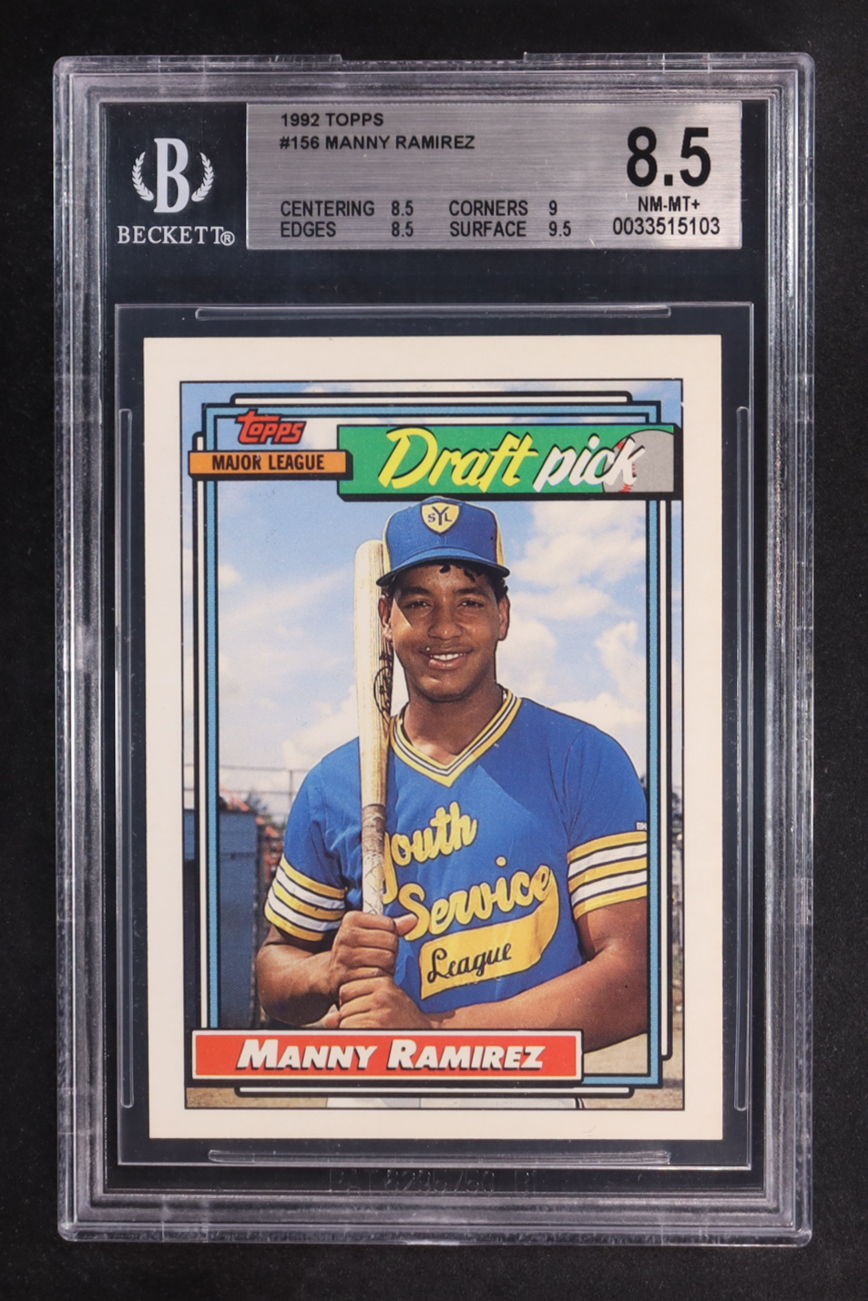 Manny Ramirez 1992 Topps #156 RC (BGS 8.5) at PristineAuction.com Manny Ramirez 1992 Topps #156 RC (BGS 8.5) at PristineAuction.com