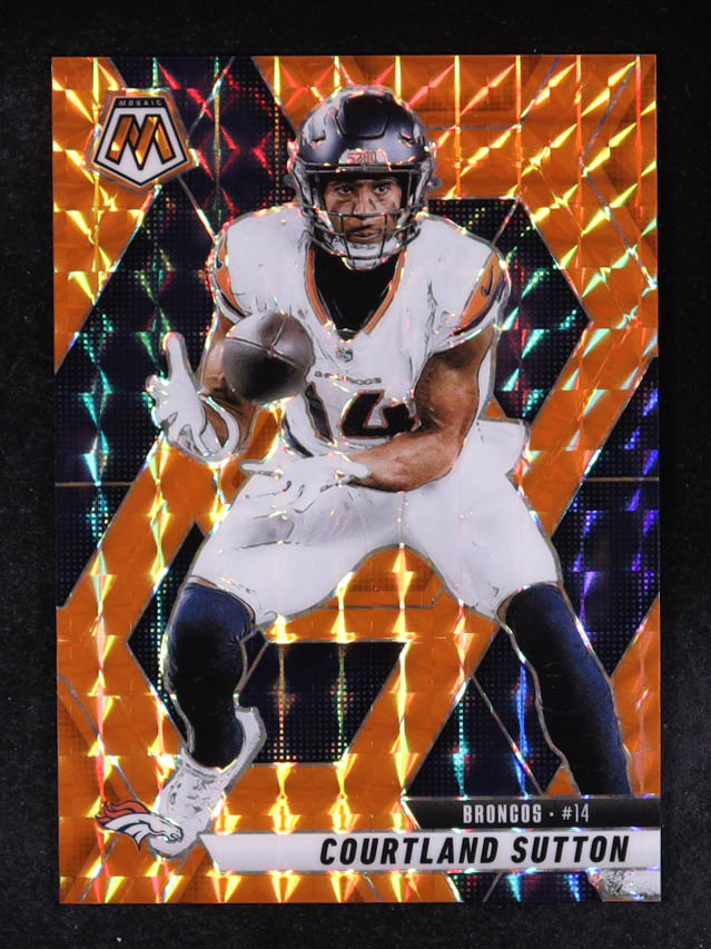 Courtland Sutton 2025 Panini Mosaic Mosaic Orange #64 #099/199 at PristineAuction.com Courtland Sutton 2025 Panini Mosaic Mosaic Orange #64 #099/199 at PristineAuction.com