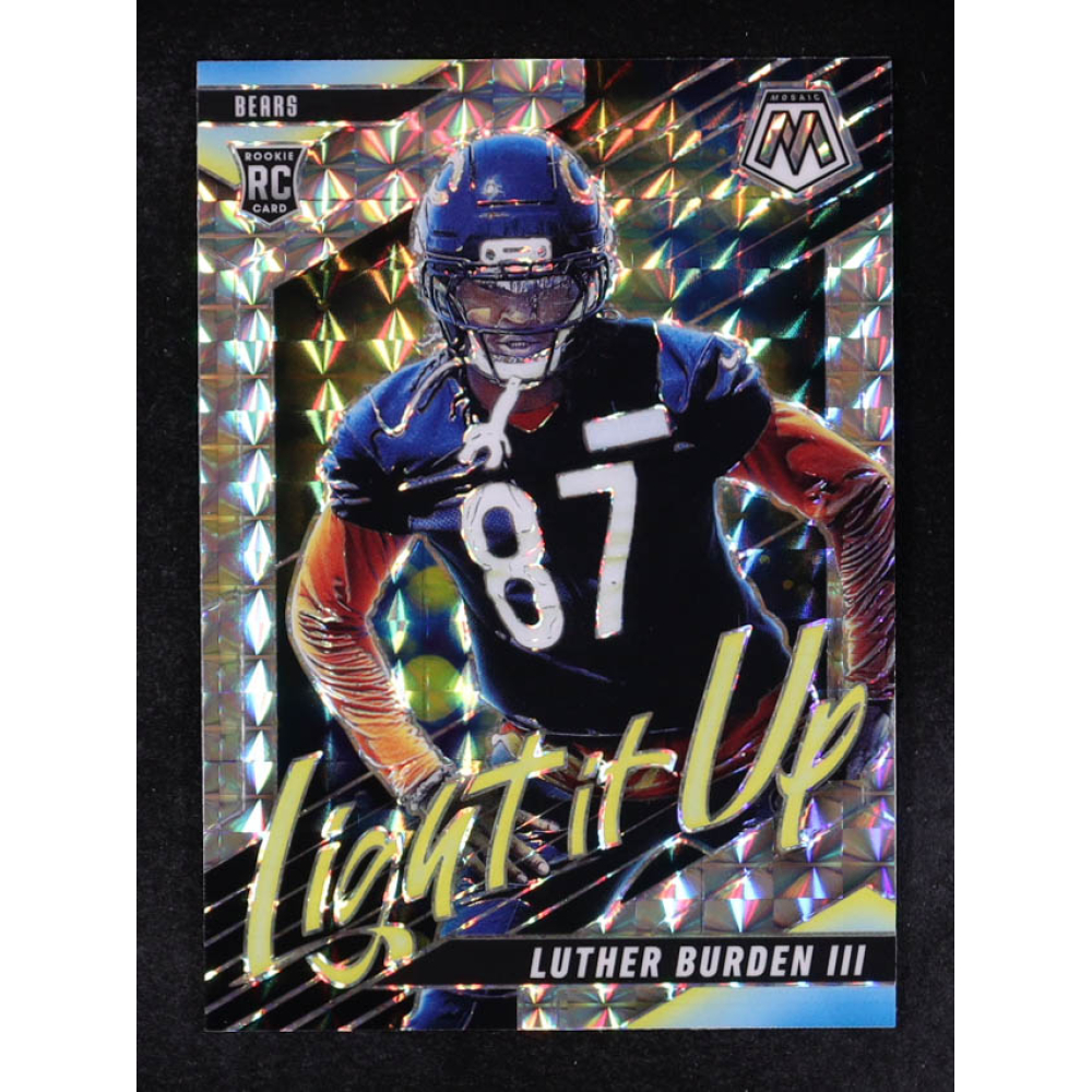Luther Burden III 2025 Panini Mosaic Light it Up Mosaic #23 RC at PristineAuction.com