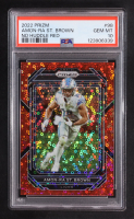 Amon-Ra St. Brown 2022 Panini Prizm Prizms No Huddle Red #98 #41/50 (PSA 10) at PristineAuction.com