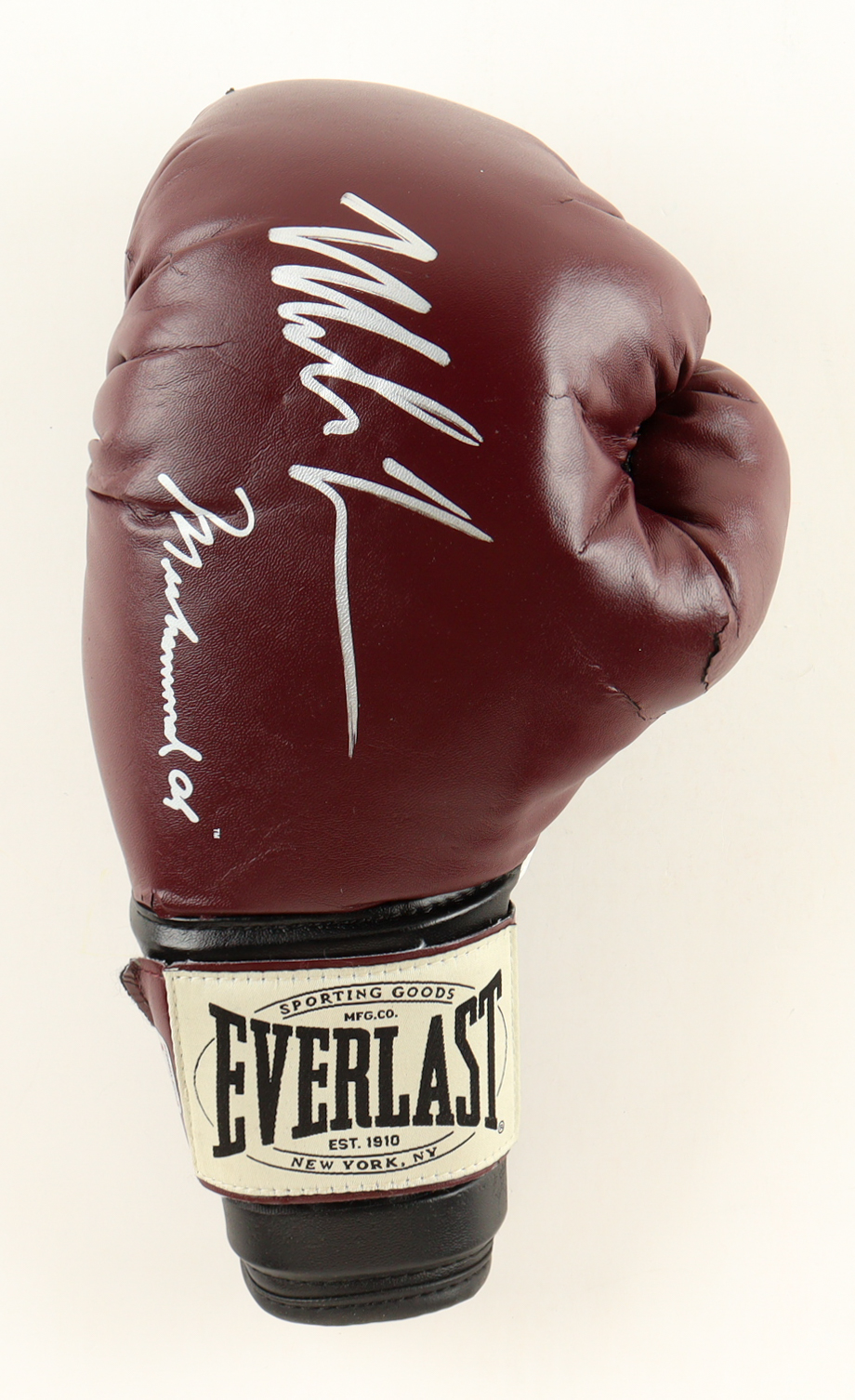 Mike Tyson Signed Vintage Everlast Muhammad Ali Model Glove With Display Case (Tyson) at PristineAuction.com Mike Tyson Signed Vintage Everlast Muhammad Ali Model Glove With Display Case (Tyson) at PristineAuction.com