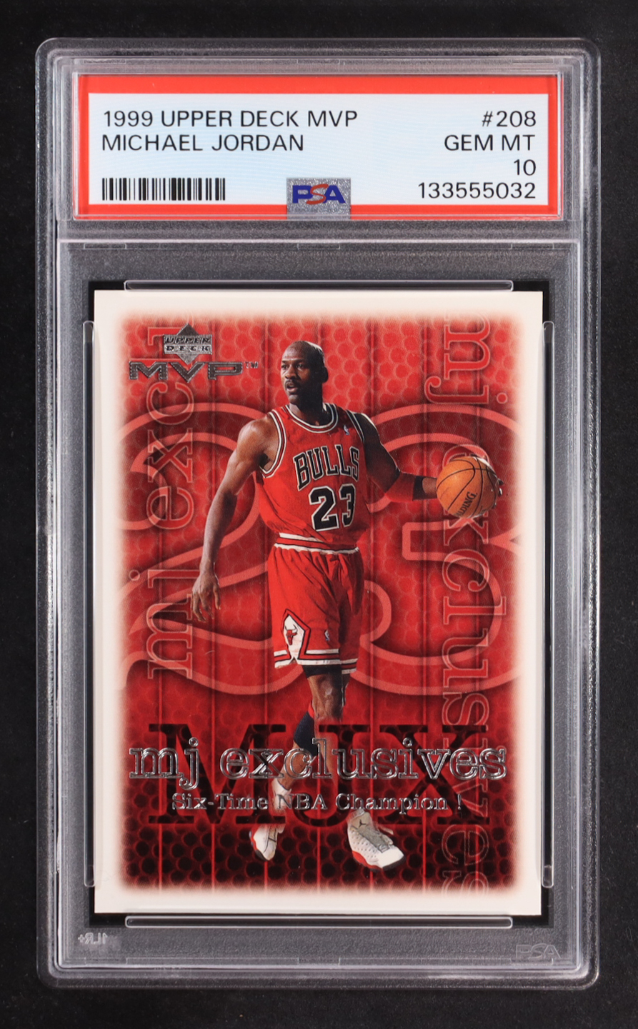 Michael Jordan 1999-00 Upper Deck MVP #208 (PSA 10) at PristineAuction.com Michael Jordan 1999-00 Upper Deck MVP #208 (PSA 10) at PristineAuction.com