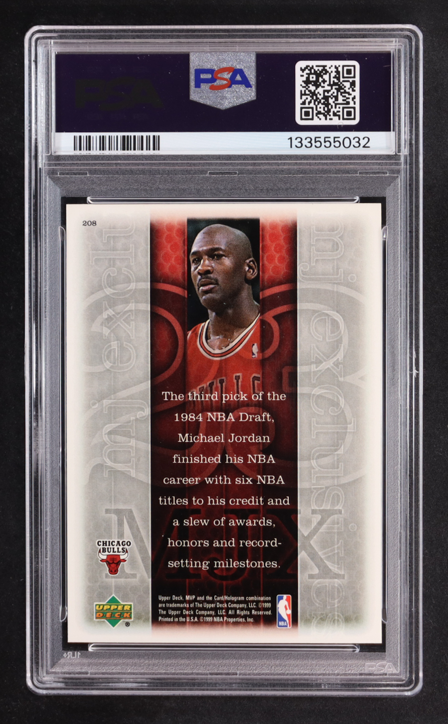 Michael Jordan 1999-00 Upper Deck MVP #208 (PSA 10) at PristineAuction.com Michael Jordan 1999-00 Upper Deck MVP #208 (PSA 10) at PristineAuction.com