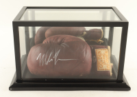 Mike Tyson Signed Vintage 1960 Spalding Golden Glove With Display Case (Tyson) at PristineAuction.com