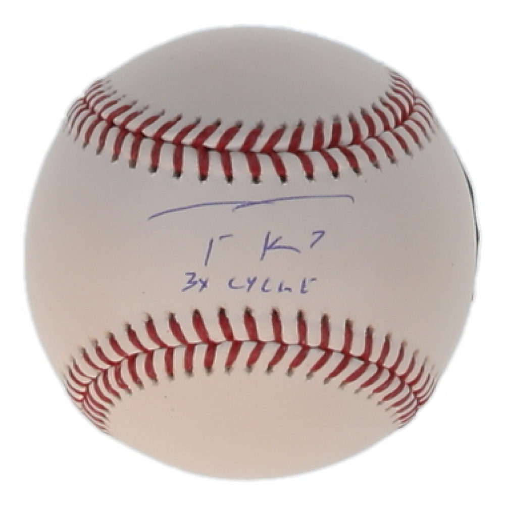 Trea Turner Signed OML Baseball Inscribed "3x Cycle" (Beckett & Turner) at PristineAuction.com