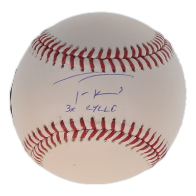 Trea Turner Signed OML Baseball Inscribed "3x Cycle" (Beckett & Turner) at PristineAuction.com Trea Turner Signed OML Baseball Inscribed "3x Cycle" (Beckett & Turner) at PristineAuction.com