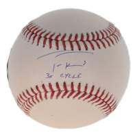 Trea Turner Signed OML Baseball Inscribed "3x Cycle" (Beckett & Turner) at PristineAuction.com