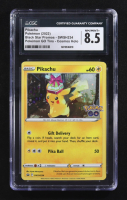 Pikachu 2022 Pokemon Sword & Shield Black Star Promos Pokemon Go Tins Cosmos Holo #SWSH234 (CGC 8.5) at PristineAuction.com