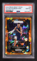 Victor Wembanyama 2024-25 Panini Prizm Draft Picks Prizms Orange Ice #99 (PSA 10) at PristineAuction.com