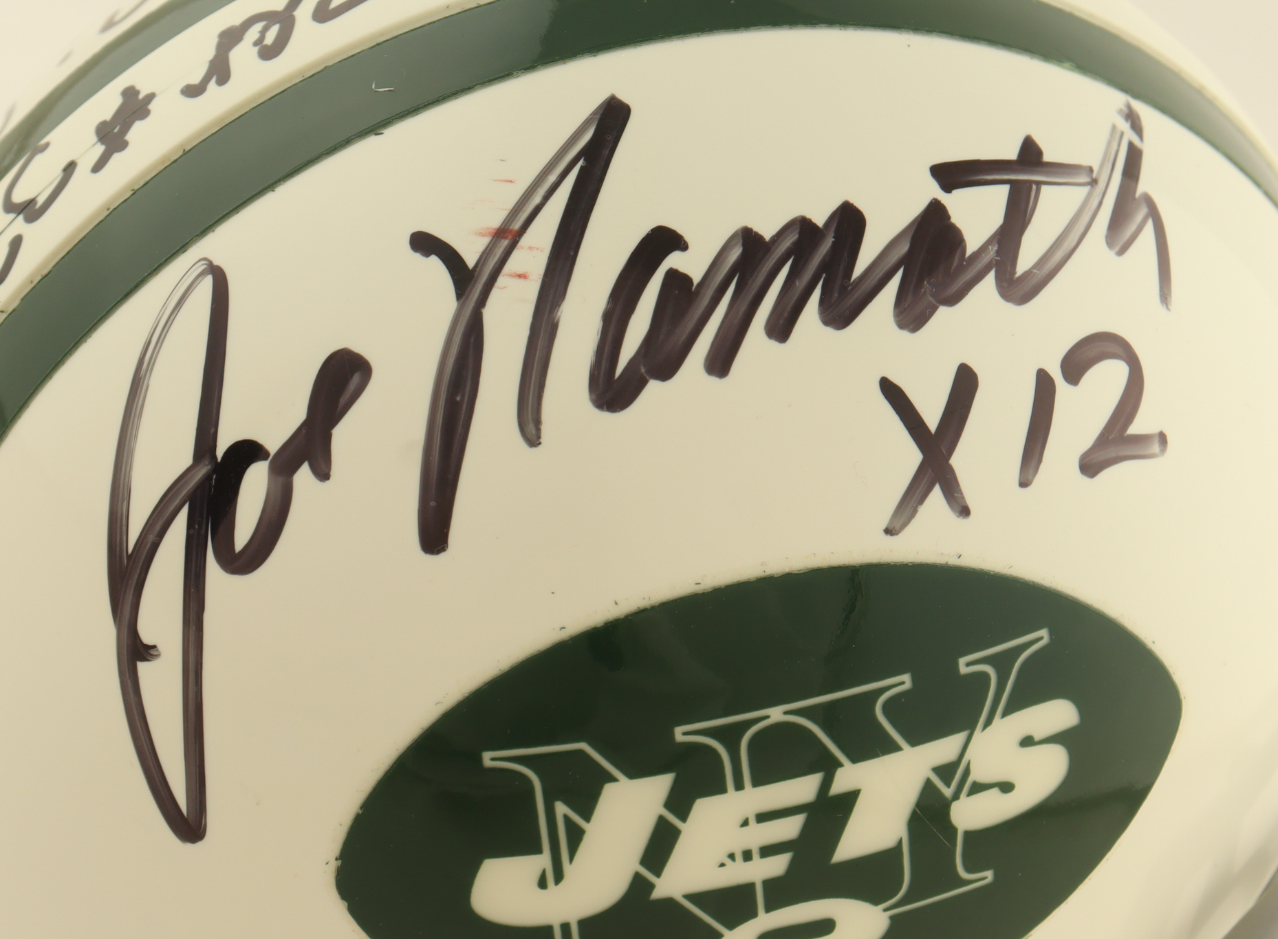 New York Jets Hall Of Famers Mini Helmet Signed by (4) Joe Namath, Don Maynard, & Emerson Boozer with Display Case (PSA) at PristineAuction.com New York Jets Hall Of Famers Mini Helmet Signed by (4) Joe Namath, Don Maynard, & Emerson Boozer with Display Case (PSA) at PristineAuction.com