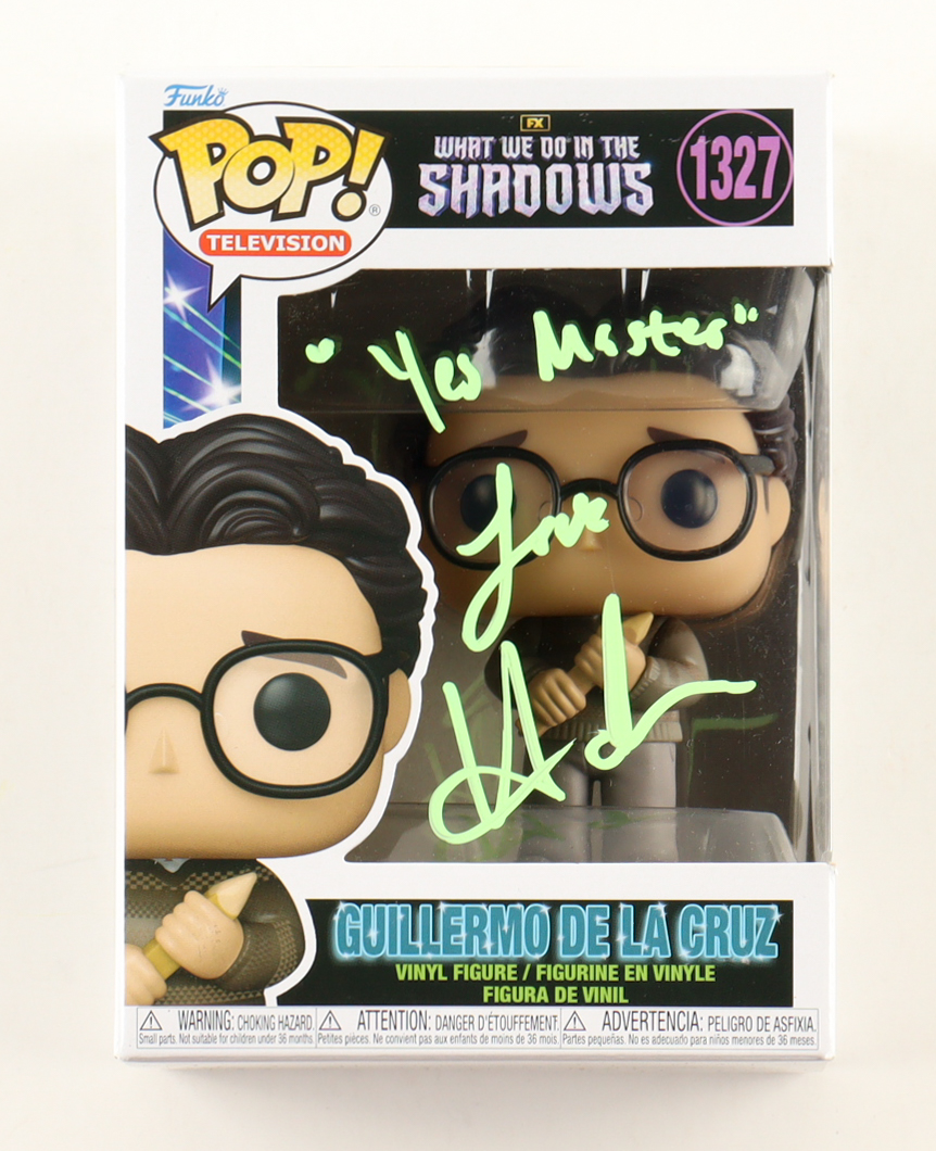 Harvey Guillen Signed "What We Do In The Shadows" #1327 Guilllermo de la Cruz Funko Pop! Vinyl Figure Inscribed "Yes Master" (JSA) at PristineAuction.com Harvey Guillen Signed "What We Do In The Shadows" #1327 Guilllermo de la Cruz Funko Pop! Vinyl Figure Inscribed "Yes Master" (JSA) at PristineAuction.com