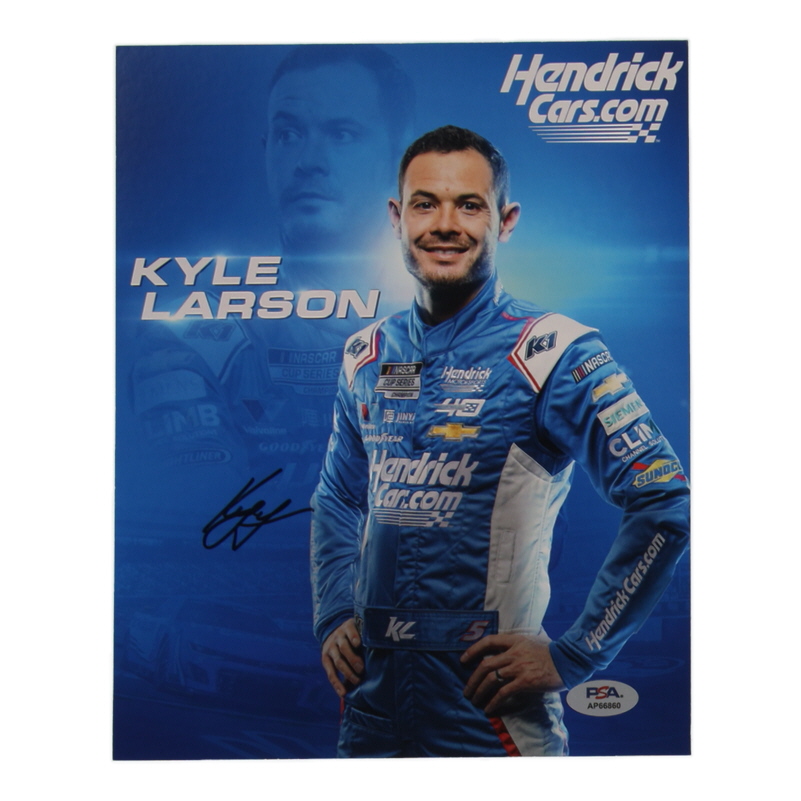 Kyle Larson Signed NASCAR 8x10 Photo (PSA) at PristineAuction.com Kyle Larson Signed NASCAR 8x10 Photo (PSA) at PristineAuction.com