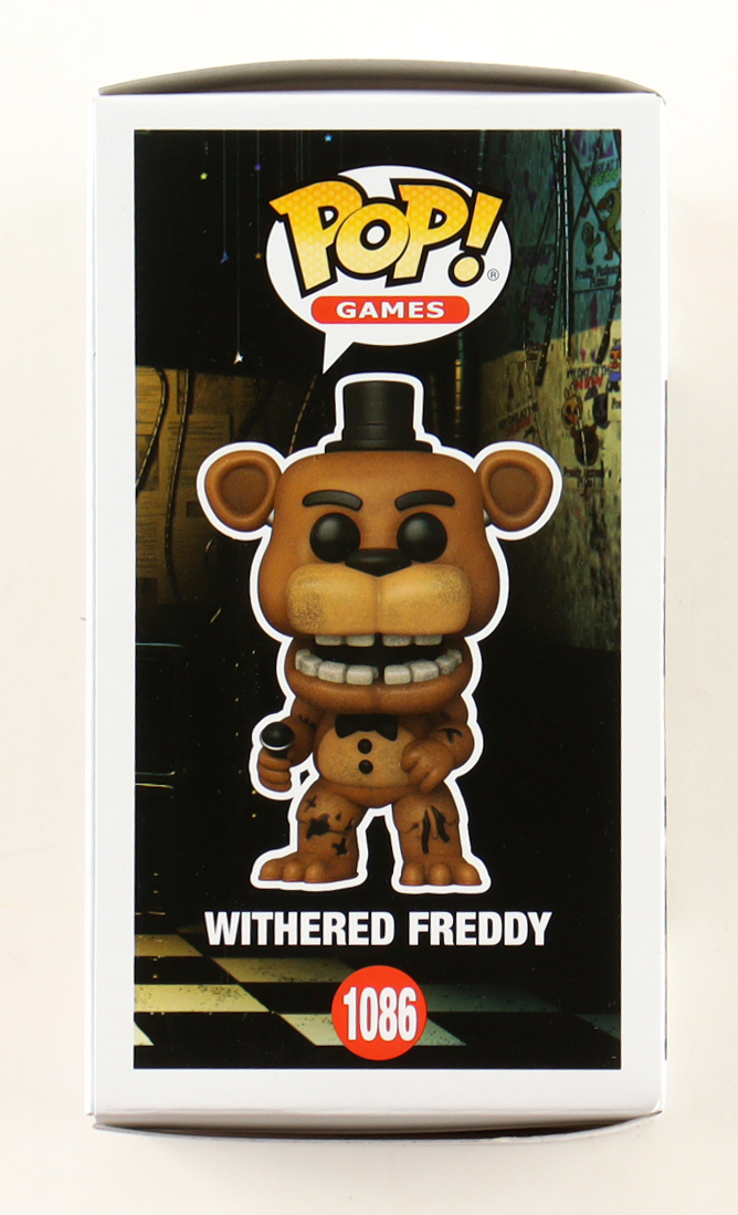 Kevin Foster Signed "Five Nights at Freddy's" #1086 Withered Freddy Funko Pop! Vinyl Figure Inscribed "Freddy" (JSA) at PristineAuction.com Kevin Foster Signed "Five Nights at Freddy's" #1086 Withered Freddy Funko Pop! Vinyl Figure Inscribed "Freddy" (JSA) at PristineAuction.com