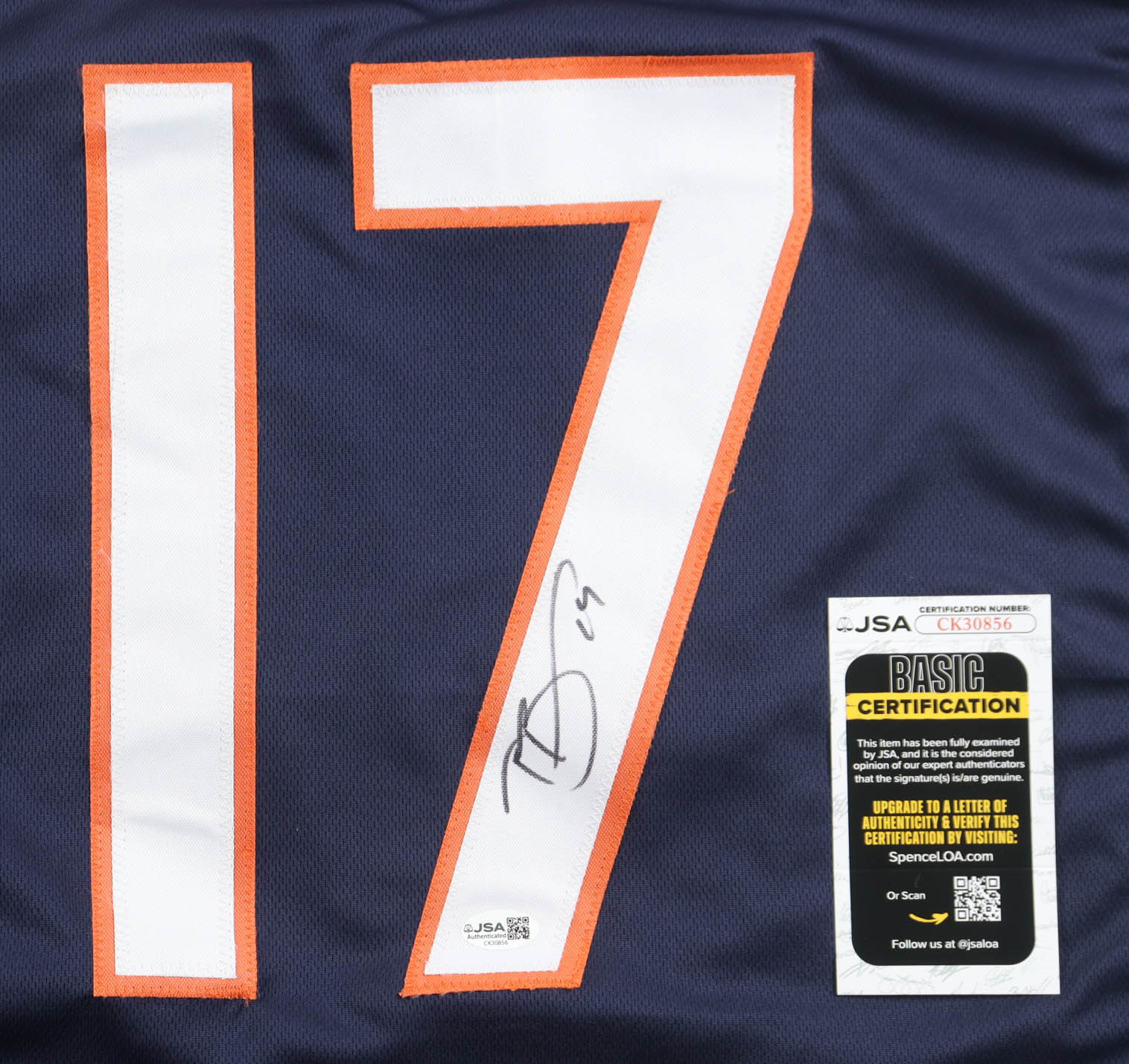 Tyson Bagent Signed Jersey (JSA) at PristineAuction.com Tyson Bagent Signed Jersey (JSA) at PristineAuction.com