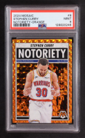 Stephen Curry 2024-25 Panini Mosaic Notoriety Mosaic Orange #8 #23/49 (PSA 9) at PristineAuction.com