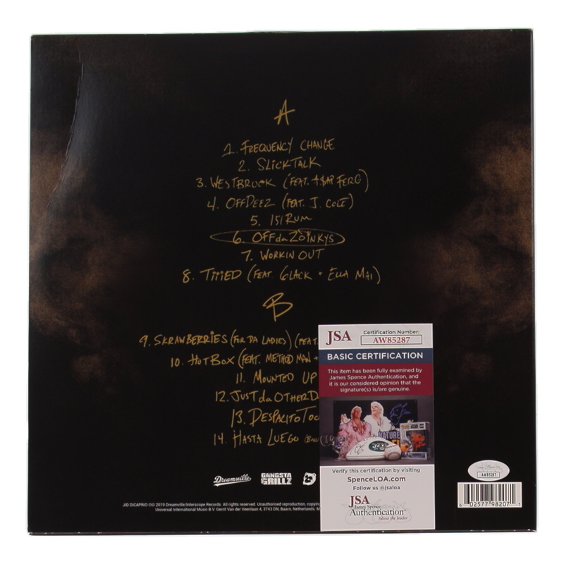 JID Signed "DiCaprio 2" Vinyl Record Album (JSA) at PristineAuction.com JID Signed "DiCaprio 2" Vinyl Record Album (JSA) at PristineAuction.com