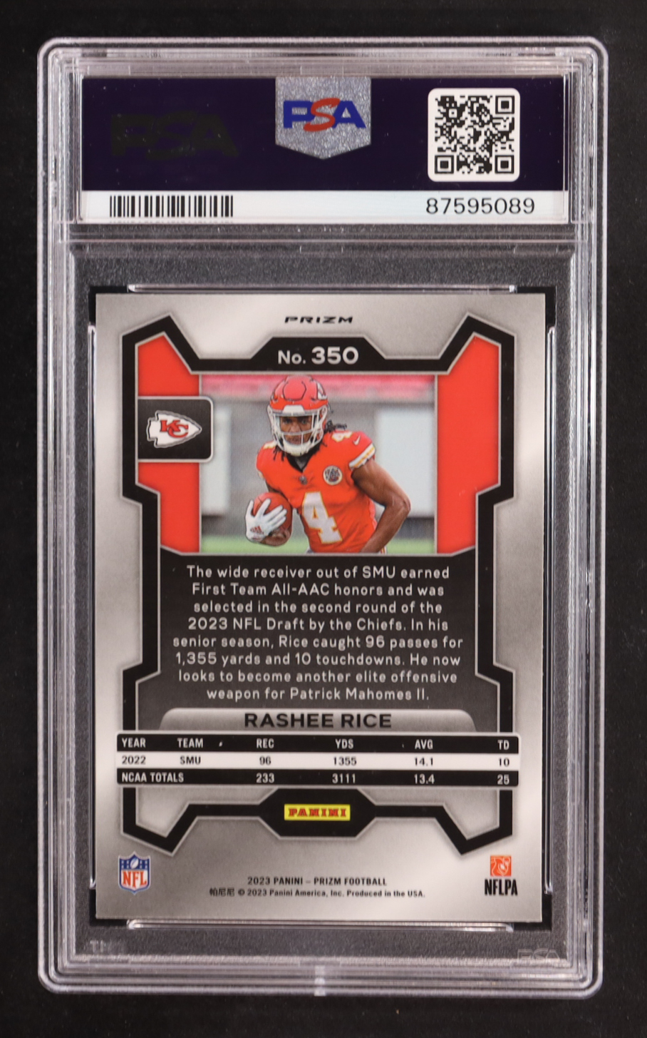 Rashee Rice 2023 Neon Green Pulsar Prizm #350 RC (PSA 10) at PristineAuction.com Rashee Rice 2023 Neon Green Pulsar Prizm #350 RC (PSA 10) at PristineAuction.com