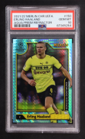 Erling Haaland 2021-22 Merlin UEFA Champions League Aqua Prism Refractors #150 (PSA 10) at PristineAuction.com