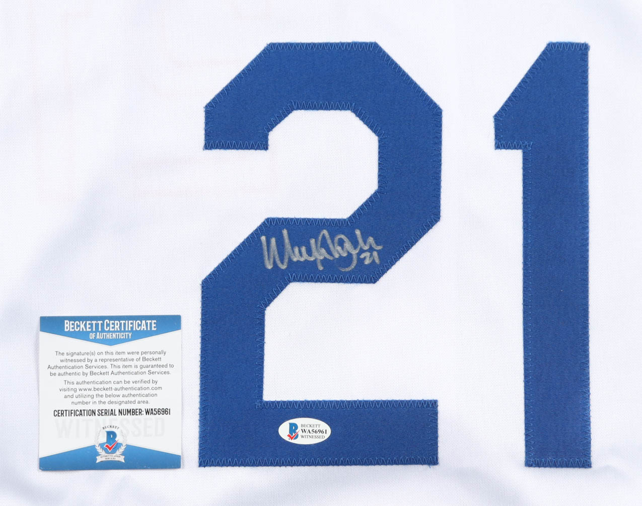 Walker Buehler Signed Jersey (Beckett) at PristineAuction.com Walker Buehler Signed Jersey (Beckett) at PristineAuction.com