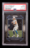 Justin Herbert 2022 Panini Chronicles Prizm Black #5 (PSA 10) at PristineAuction.com