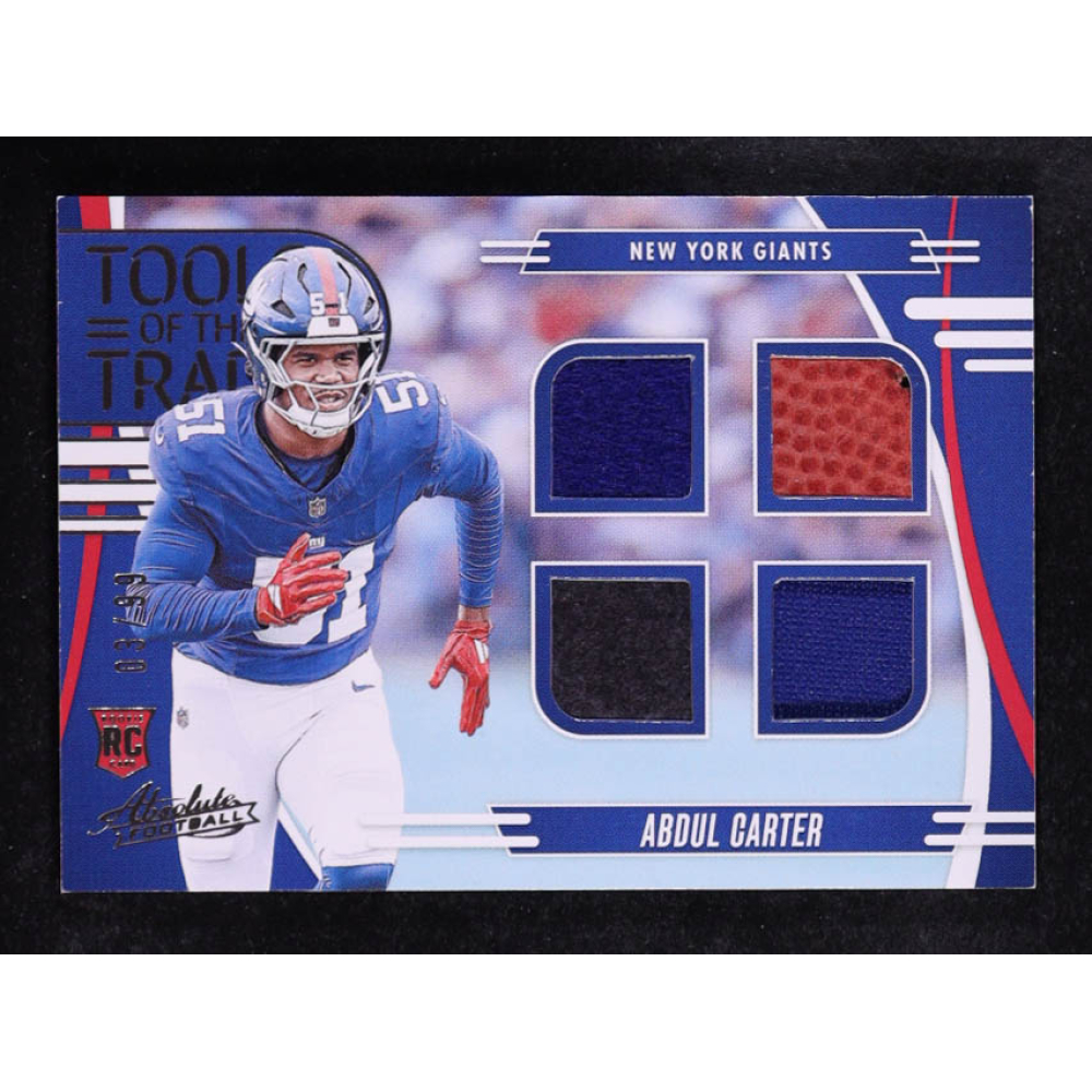 Abdul Carter 2025 Absolute Tools of the Trade Quad #4 #03/99 RC at PristineAuction.com