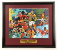 'Muhammad Ali vs George Foreman" Custom Framed LeRoy Neiman Art Print Display with Title Plaque at PristineAuction.com