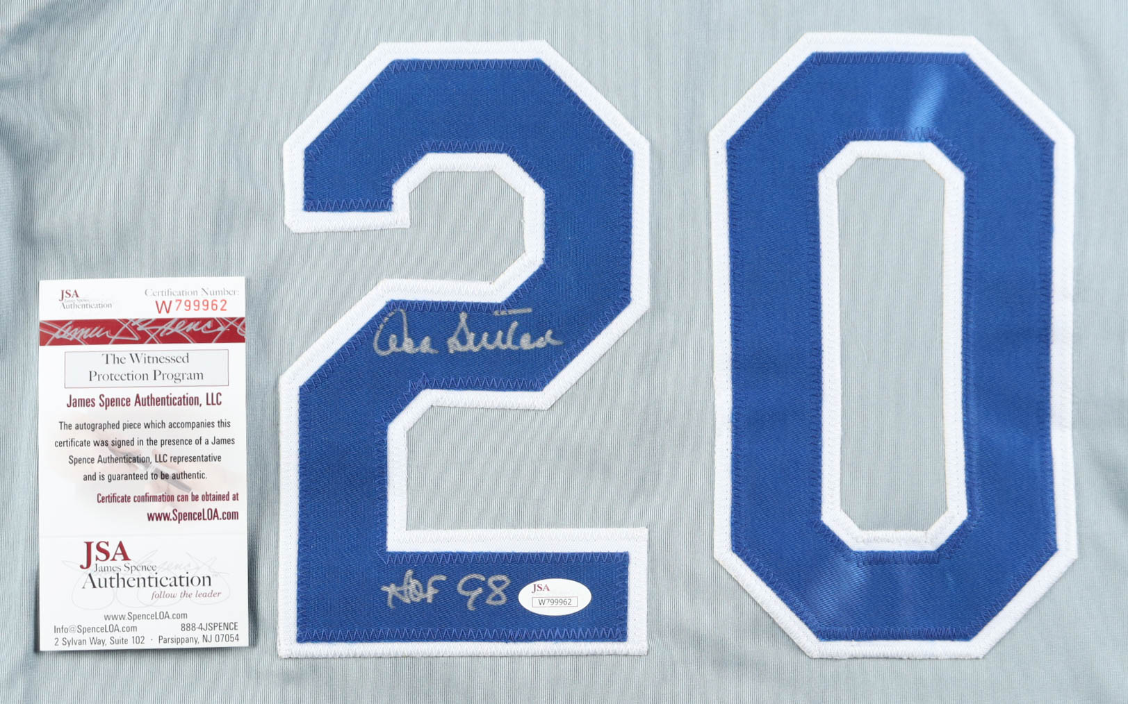 Don Sutton Signed Jersey Inscribed "HOF 98" (JSA) at PristineAuction.com Don Sutton Signed Jersey Inscribed "HOF 98" (JSA) at PristineAuction.com