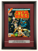 1977 "Star Wars" Issue #1 Custom Framed Marvel Comic Book Display with Title Plaque at PristineAuction.com