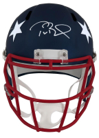 Tom Brady Signed Patriots Full-Size AMP Alternate Speed Helmet (Fanatics) at PristineAuction.com
