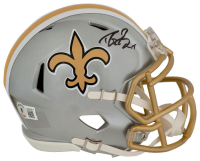 Drew Brees Signed Saints Flash Alternate Speed Mini Helmet (Beckett) at PristineAuction.com