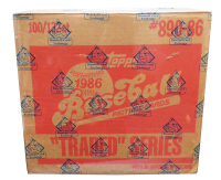 1986 Topps Traded Baseball Unopened Factory Sealed Case (100 Sets) - BBCE Authenticated at PristineAuction.com
