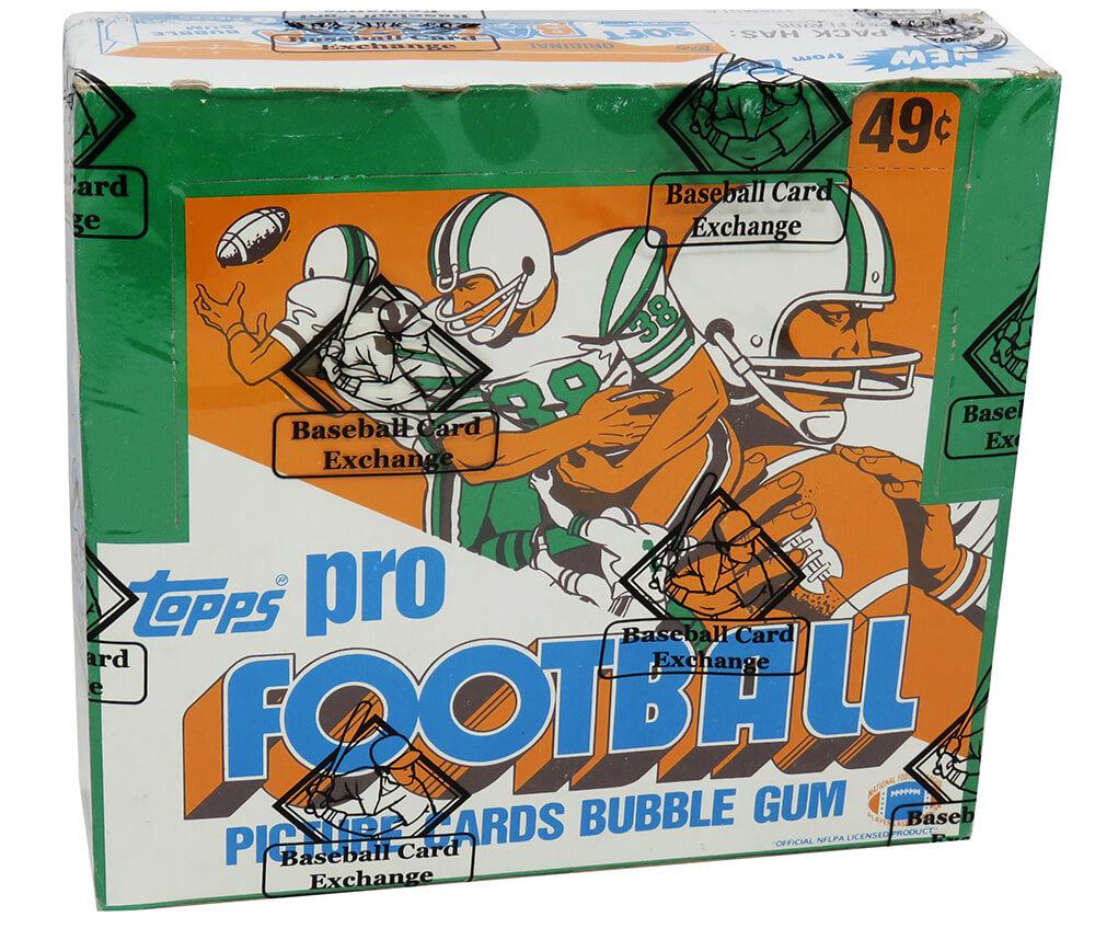 1981 Topps Football Cello Box with (24) Packs (BBCE) at PristineAuction.com 1981 Topps Football Cello Box with (24) Packs (BBCE) at PristineAuction.com