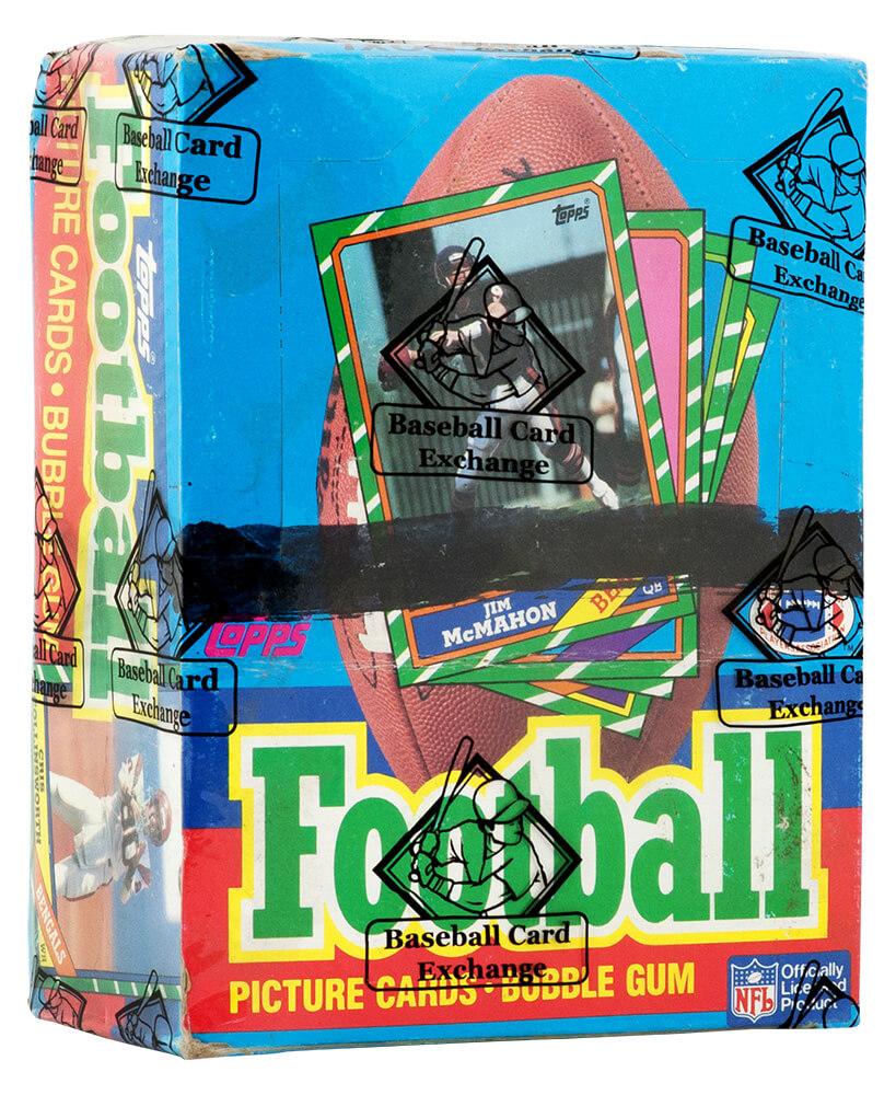 1986 Topps Football Wax Box with (36) Packs (BBCE) at PristineAuction.com 1986 Topps Football Wax Box with (36) Packs (BBCE) at PristineAuction.com