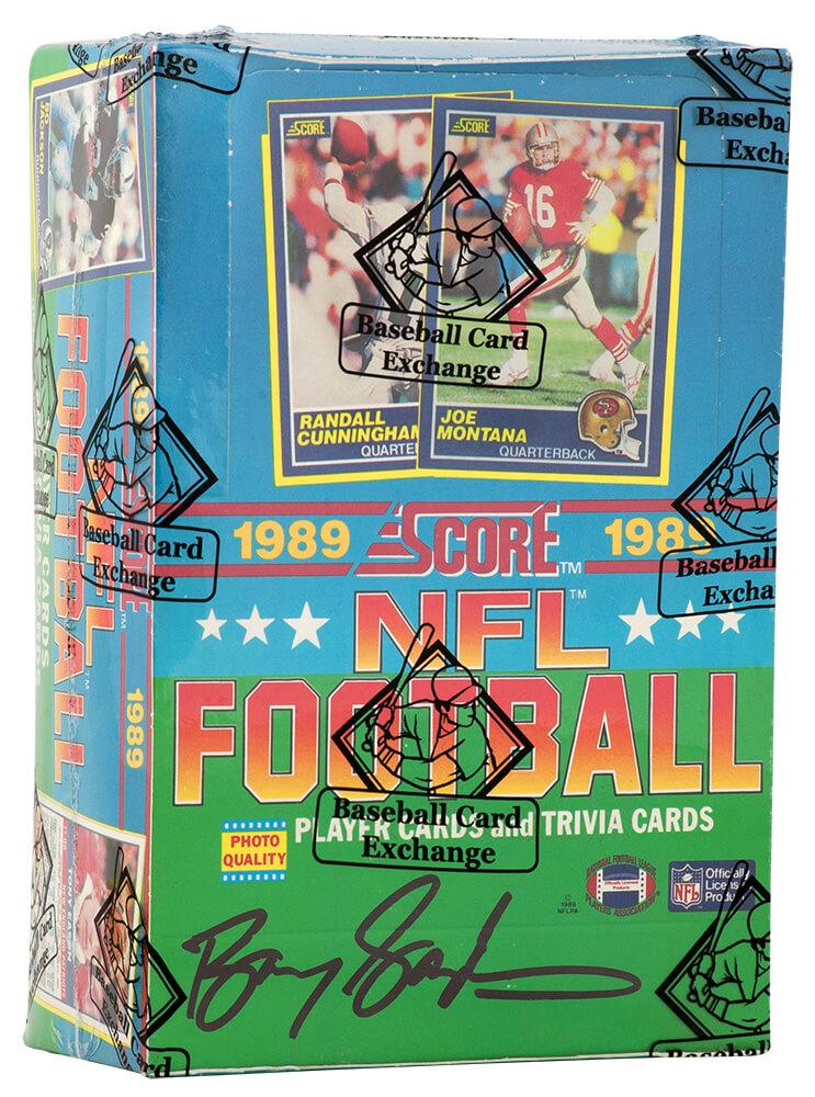 Barry Sanders Signed 1989 Score Football Wax Box with (36) Packs (BBCE & Schwartz) at PristineAuction.com Barry Sanders Signed 1989 Score Football Wax Box with (36) Packs (BBCE & Schwartz) at PristineAuction.com