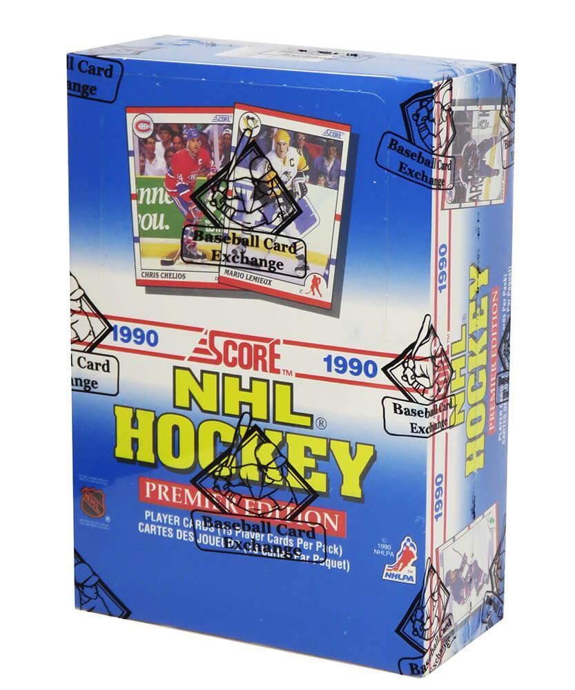 1990-91 Score Canadian Bilingual Hockey Wax Box of (36) Packs (BBCE) at PristineAuction.com 1990-91 Score Canadian Bilingual Hockey Wax Box of (36) Packs (BBCE) at PristineAuction.com
