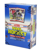1990-91 Score Canadian Bilingual Hockey Wax Box of (36) Packs (BBCE) at PristineAuction.com