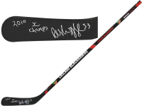 Dustin Byfuglien Signed Blackhawks Full-Size Hockey Stick Inscribed "2010 SC Champs" (Schwartz) at PristineAuction.com