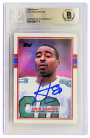 Cris Carter Signed 1989 Topps #121 RC (BGS) at PristineAuction.com