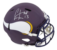 Cris Carter Signed Vikings Full-Size Speed Helmet Inscribed "HOF 13" (Schwartz) at PristineAuction.com