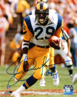 Eric Dickerson Signed Rams 8x10 Photo Inscribed "HOF 99" (Schwartz) at PristineAuction.com
