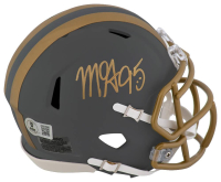 Myles Garrett Signed Browns Slate Alternate Speed Mini Helmet (Beckett) at PristineAuction.com