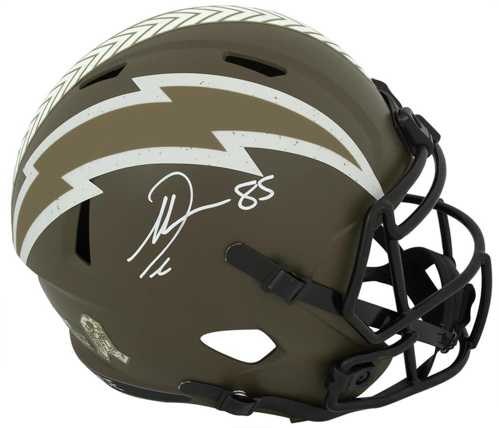 Antonio Gates Signed Chargers Full-Size Salute to Service Alternate Speed Helmet (Schwartz) at PristineAuction.com Antonio Gates Signed Chargers Full-Size Salute to Service Alternate Speed Helmet (Schwartz) at PristineAuction.com